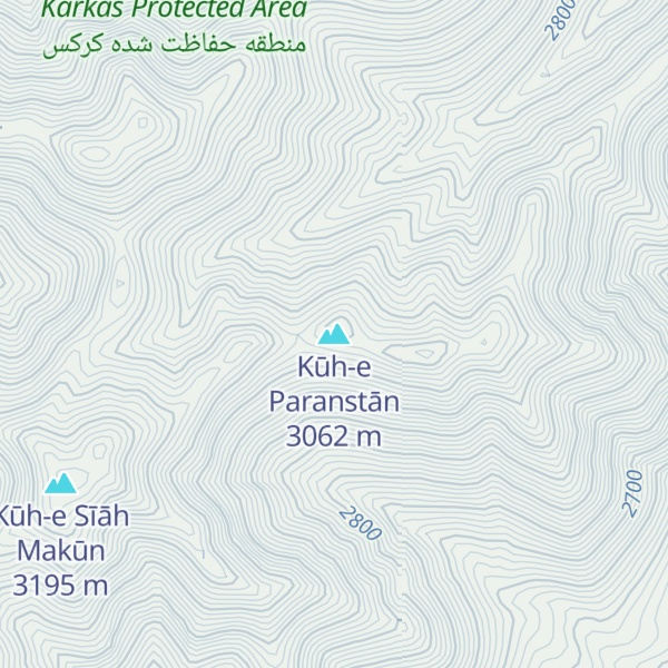 Map of Kūh-e Paranstān