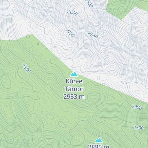 Map of Kūh-e Tāmor