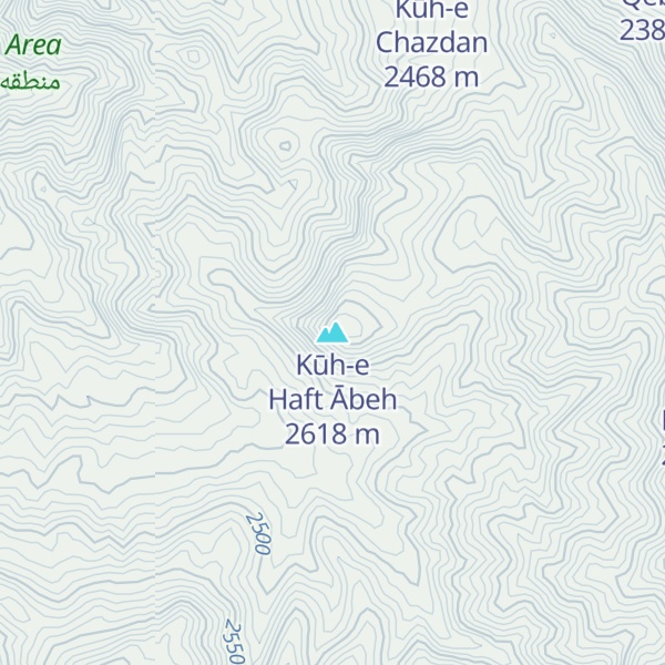 Map of Kūh-e Haft Ābeh