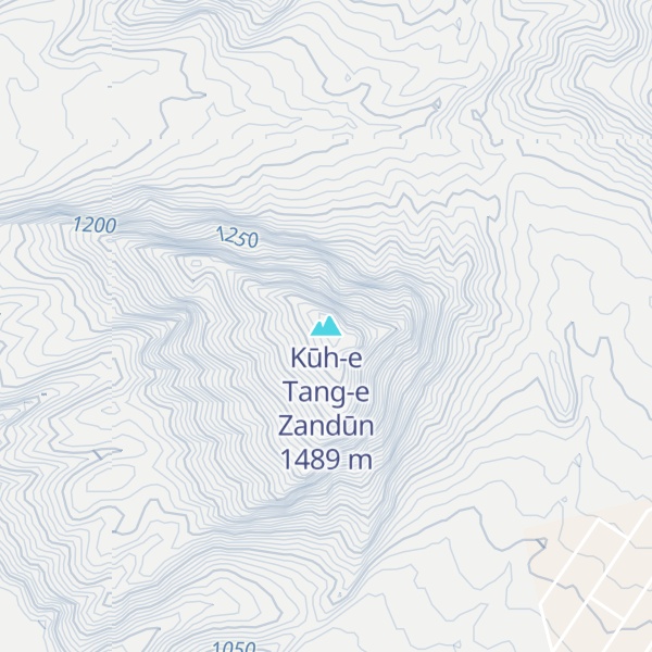 Map of Kūh-e Tang-e Zandūn