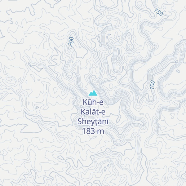 Map of Kūh-e Kalāt-e Sheyţānī