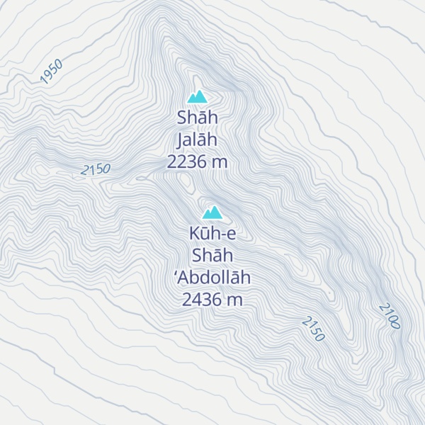 Map of Kūh-e Shāh ‘Abdollāh