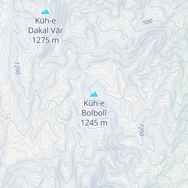 Map of Kūh-e Bolbolī