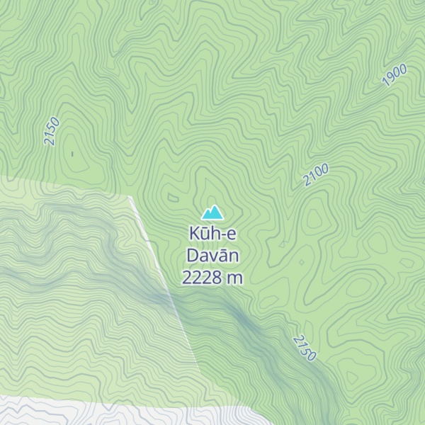 Map of Kūh-e Davān