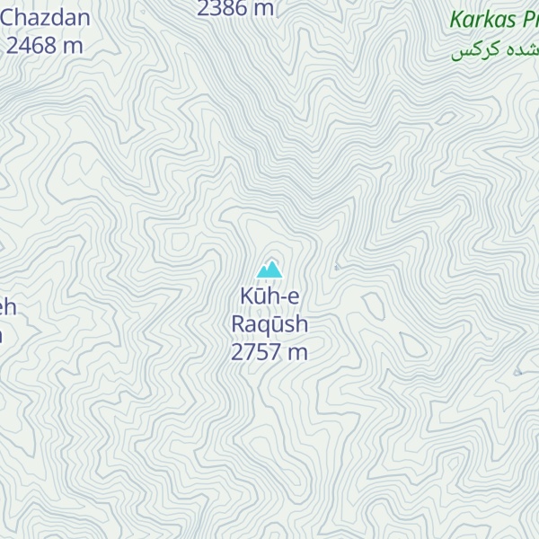 Map of Kūh-e Raqūsh
