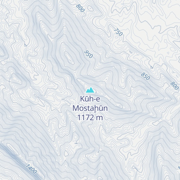 Map of Kūh-e Mostaḩūn