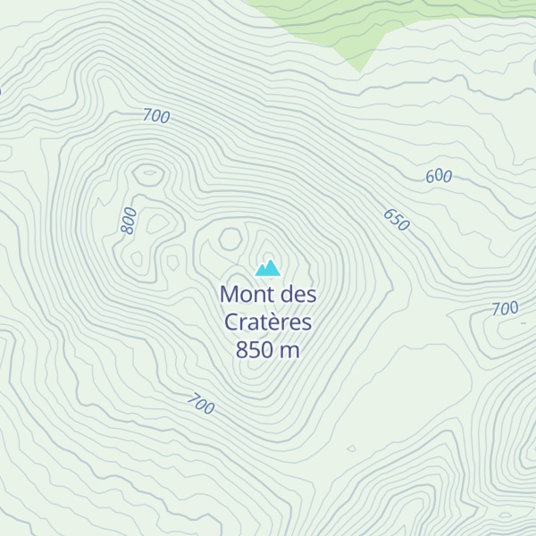 Map of Mont des Cratères