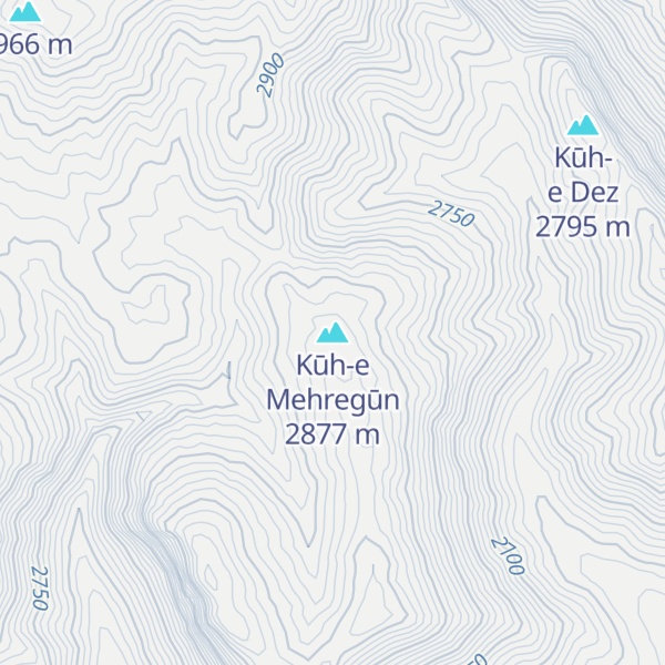 Map of Kūh-e Mehregūn