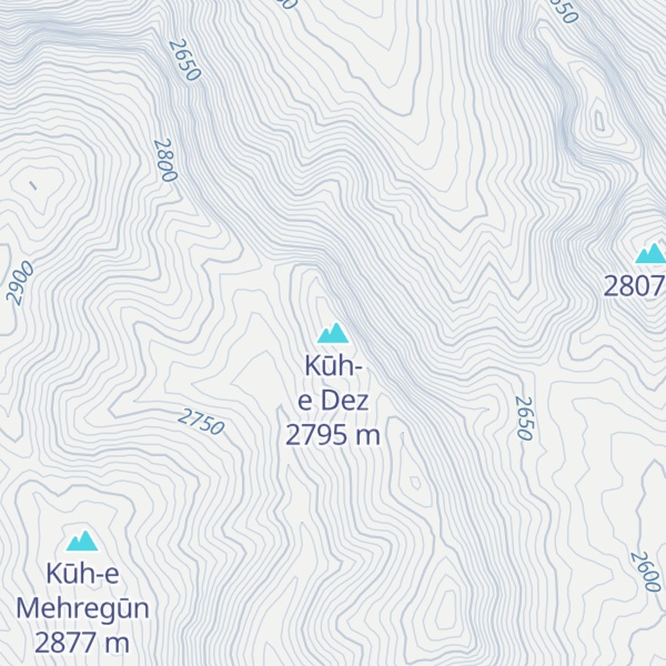 Map of Kūh-e Dez