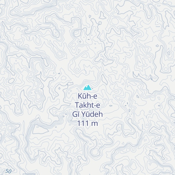 Map of Kūh-e Takht-e Gī Yūdeh