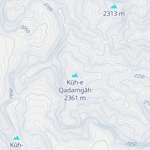 Map of Kūh-e Qadamgāh