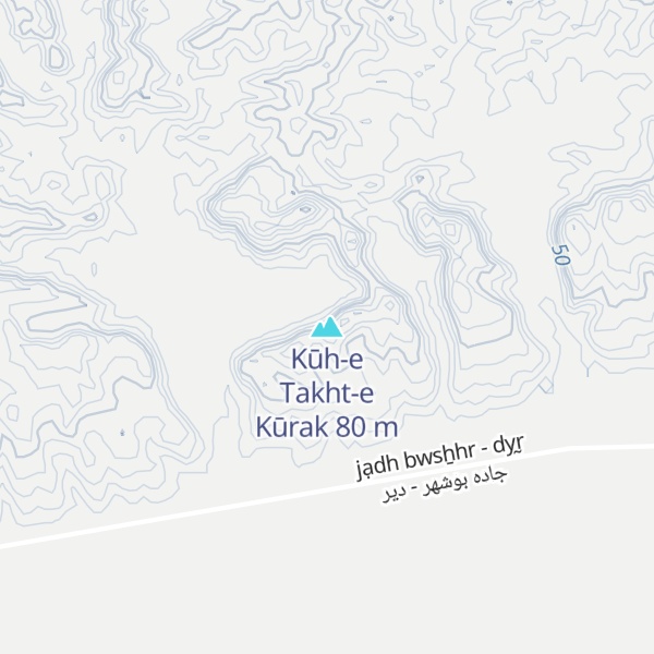Map of Kūh-e Takht-e Kūrak