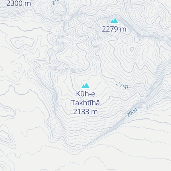 Map of Kūh-e Takhtīhā
