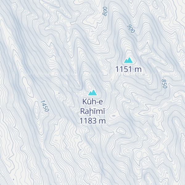 Map of Kūh-e Raḩīmī