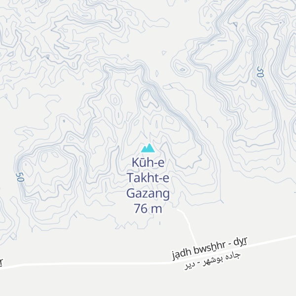 Map of Kūh-e Takht-e Gazang