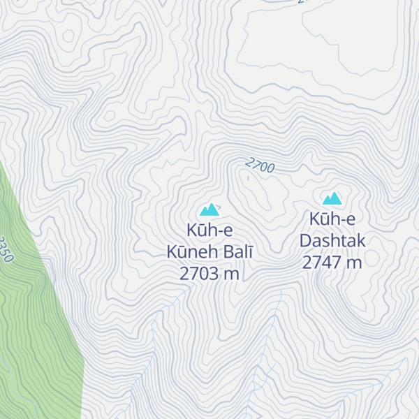 Map of Kūh-e Kūneh Balī