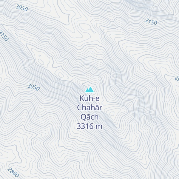 Map of Kūh-e Chahār Qāch