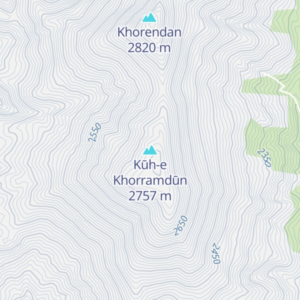 Map of Kūh-e Khorramdūn