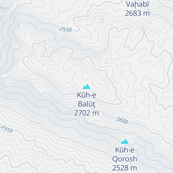 Map of Kūh-e Balūţ