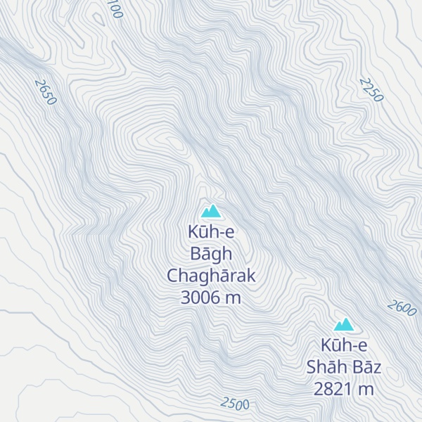 Map of Kūh-e Bāgh Chaghārak