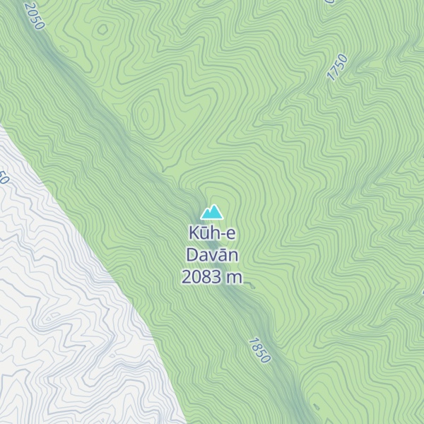 Map of Kūh-e Davān