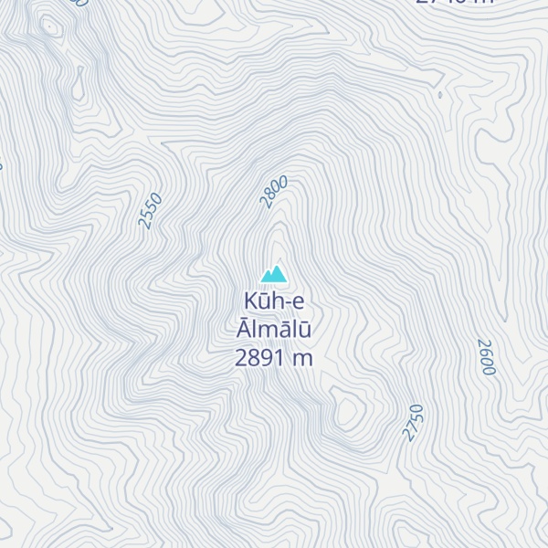 Map of Kūh-e Ālmālū