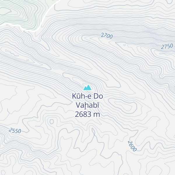 Map of Kūh-e Do Vaḩabī