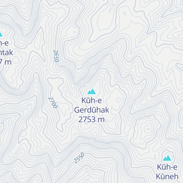 Map of Kūh-e Gerdūhak