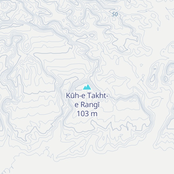Map of Kūh-e Takht-e Rangī