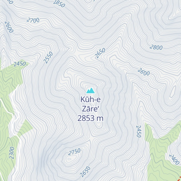 Map of Kūh-e Zāre‘