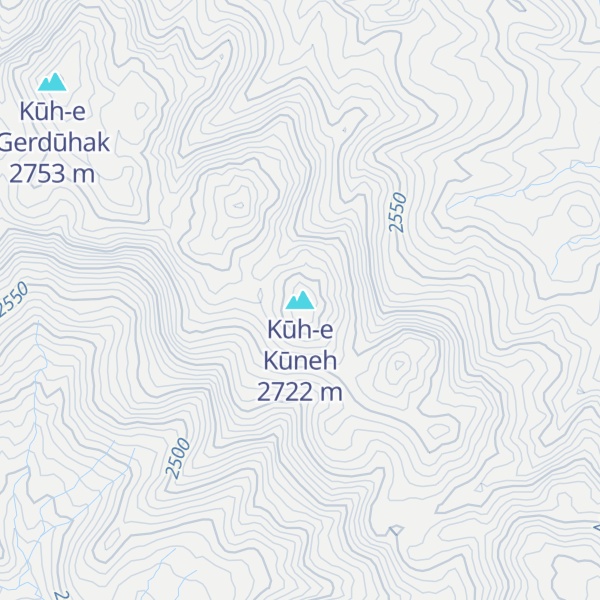 Map of Kūh-e Kūneh