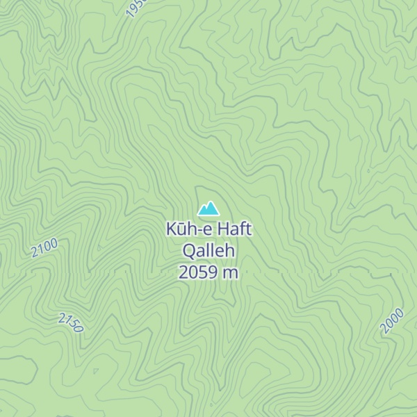 Map of Kūh-e Haft Qalleh