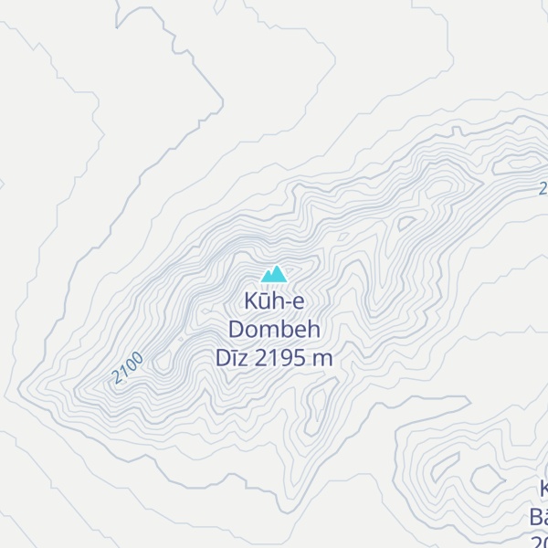 Map of Kūh-e Dombeh Dīz