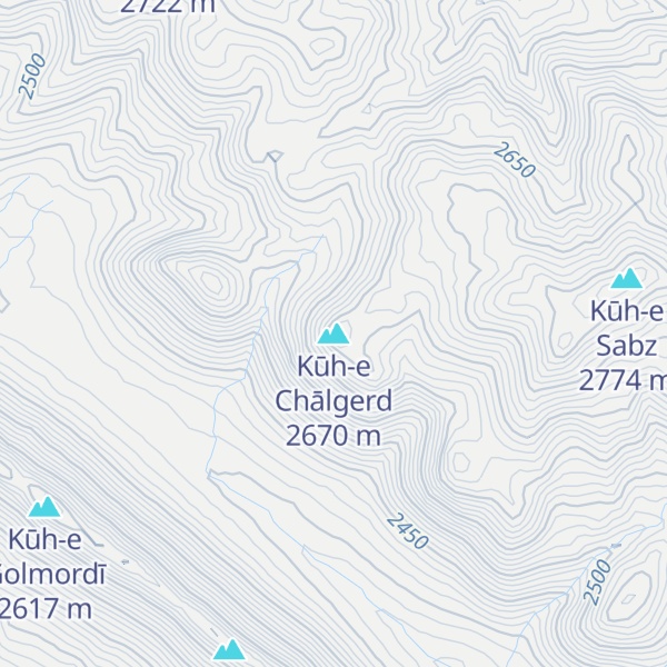Map of Kūh-e Chālgerd