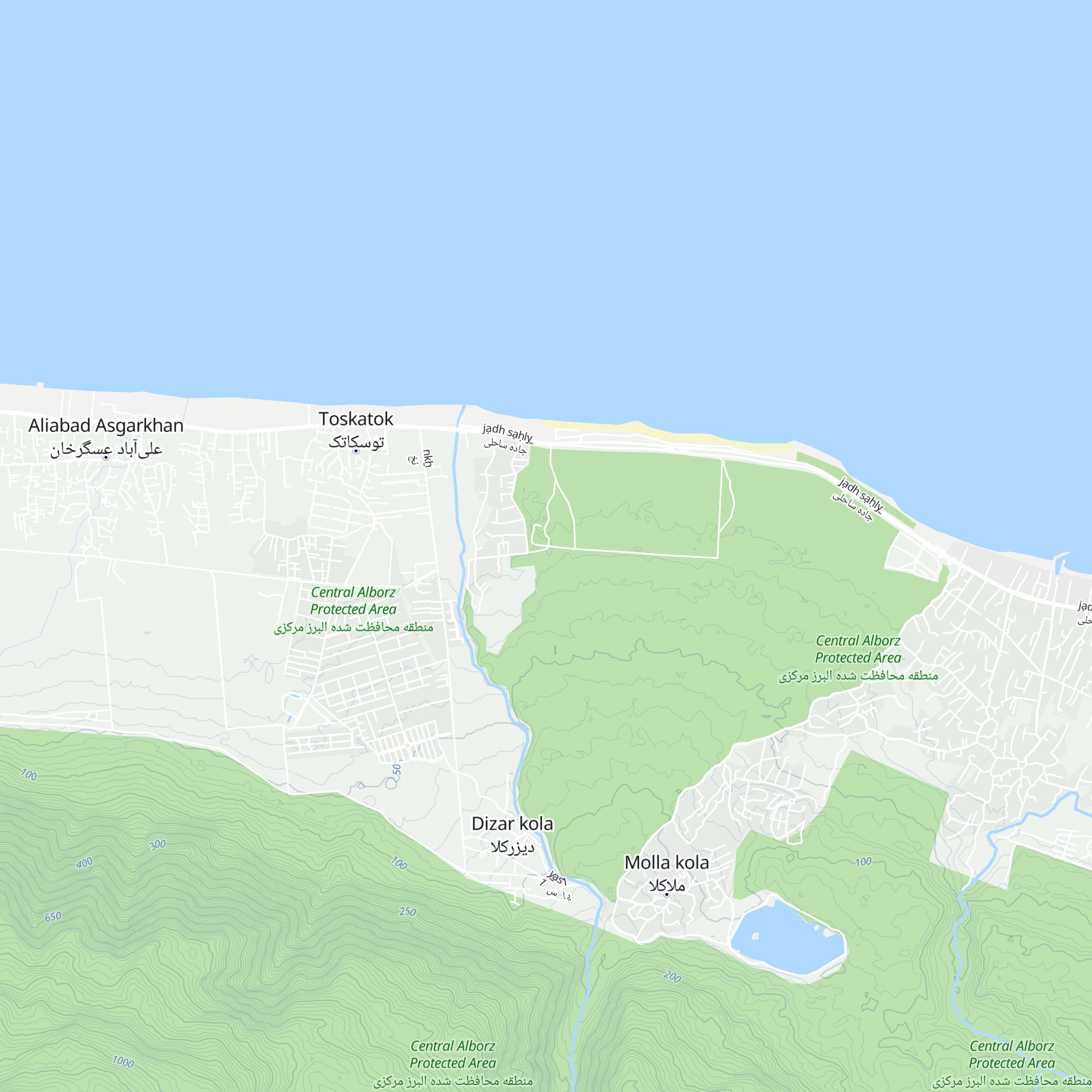 بارک نوشهر map