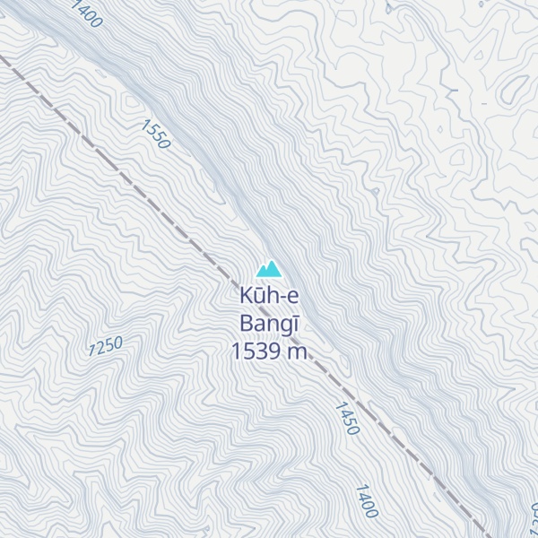 Map of Kūh-e Bangī