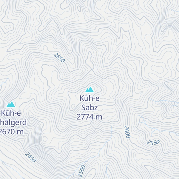 Map of Kūh-e Sabz