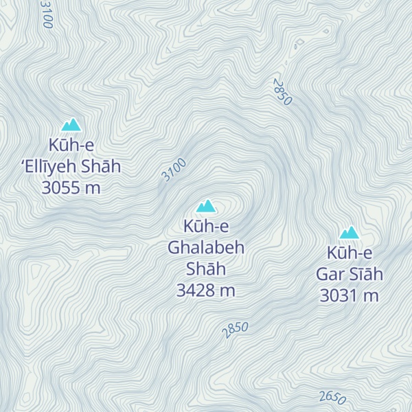Map of Kūh-e Ghalabeh Shāh