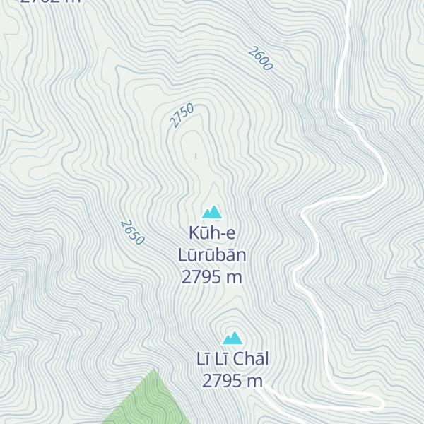 Map of Kūh-e Lūrūbān