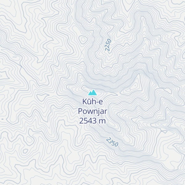 Map of Kūh-e Pownjar