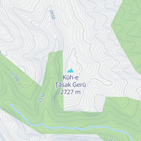 Map of Kūh-e Ţāsak Gerū
