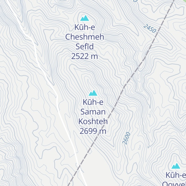 Map of Kūh-e Saman Koshteh