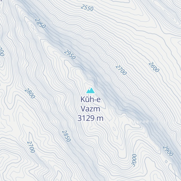 Map of Kūh-e Vazm