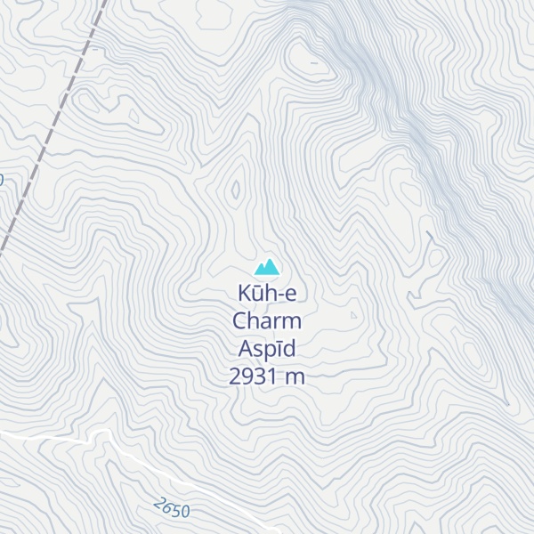 Map of Kūh-e Charm Aspīd