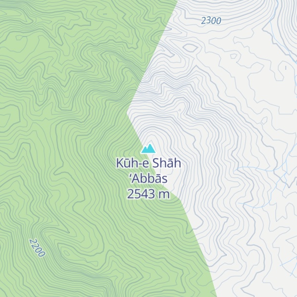 Map of Kūh-e Shāh ‘Abbās