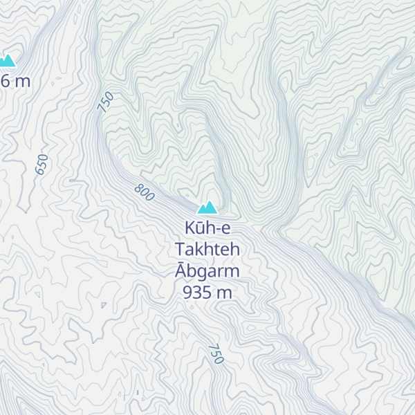 Map of Kūh-e Takhteh Ābgarm