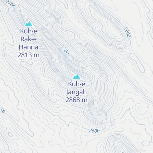 Map of Kūh-e Jangāh