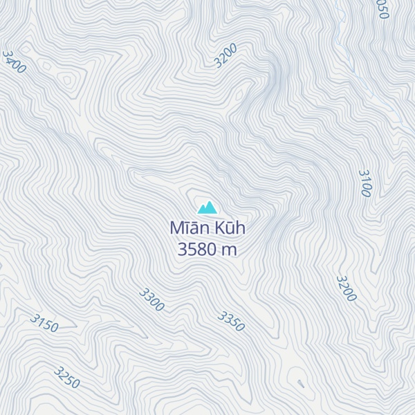Map of Mīān Kūh