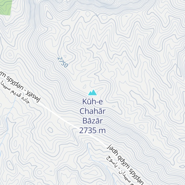 Map of Kūh-e Chahār Bāzār