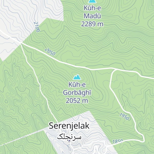 Map of Kūh-e Gorbāghī